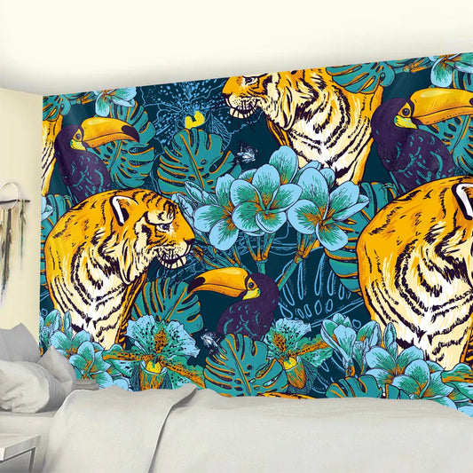 Tigres majestueux et toucans exotiques